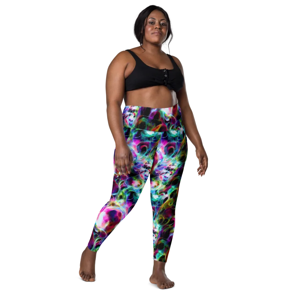 Starfire Marble on Leggings with Pockets — Front