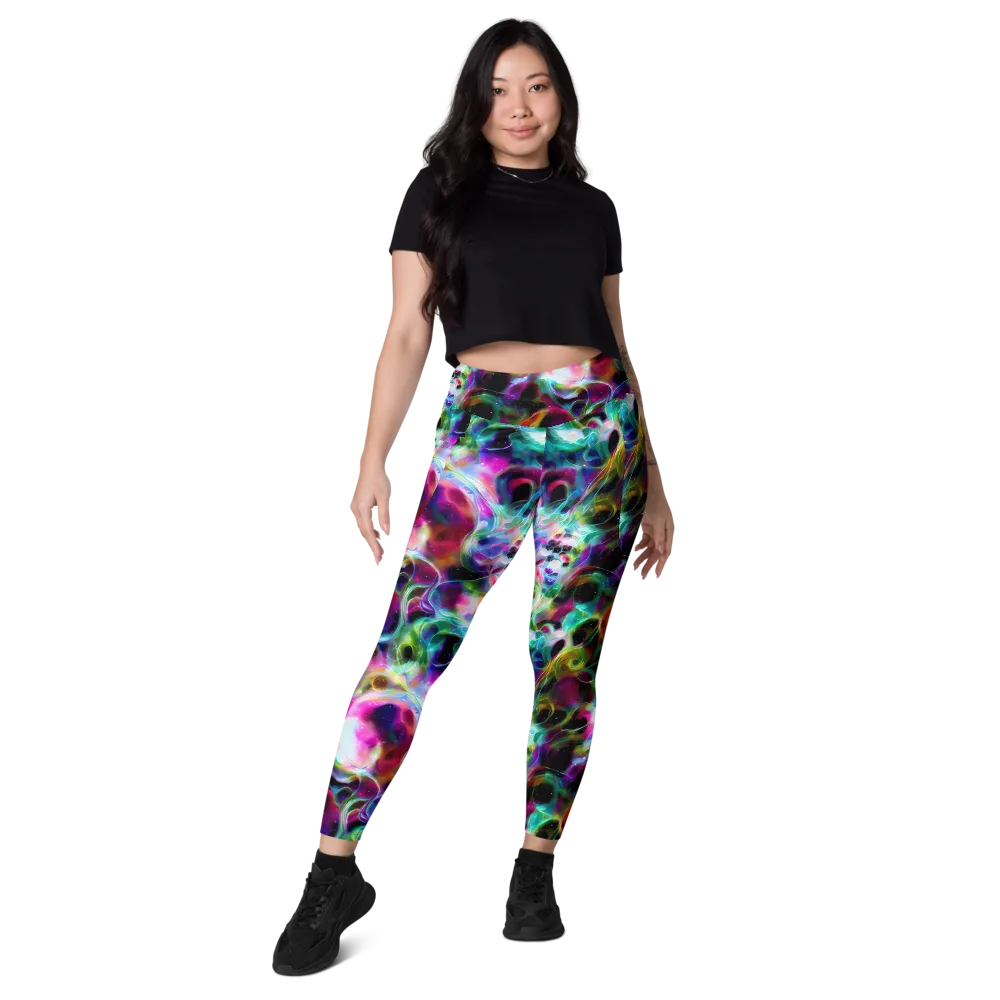 Starfire Marble on Leggings with Pockets — Front
