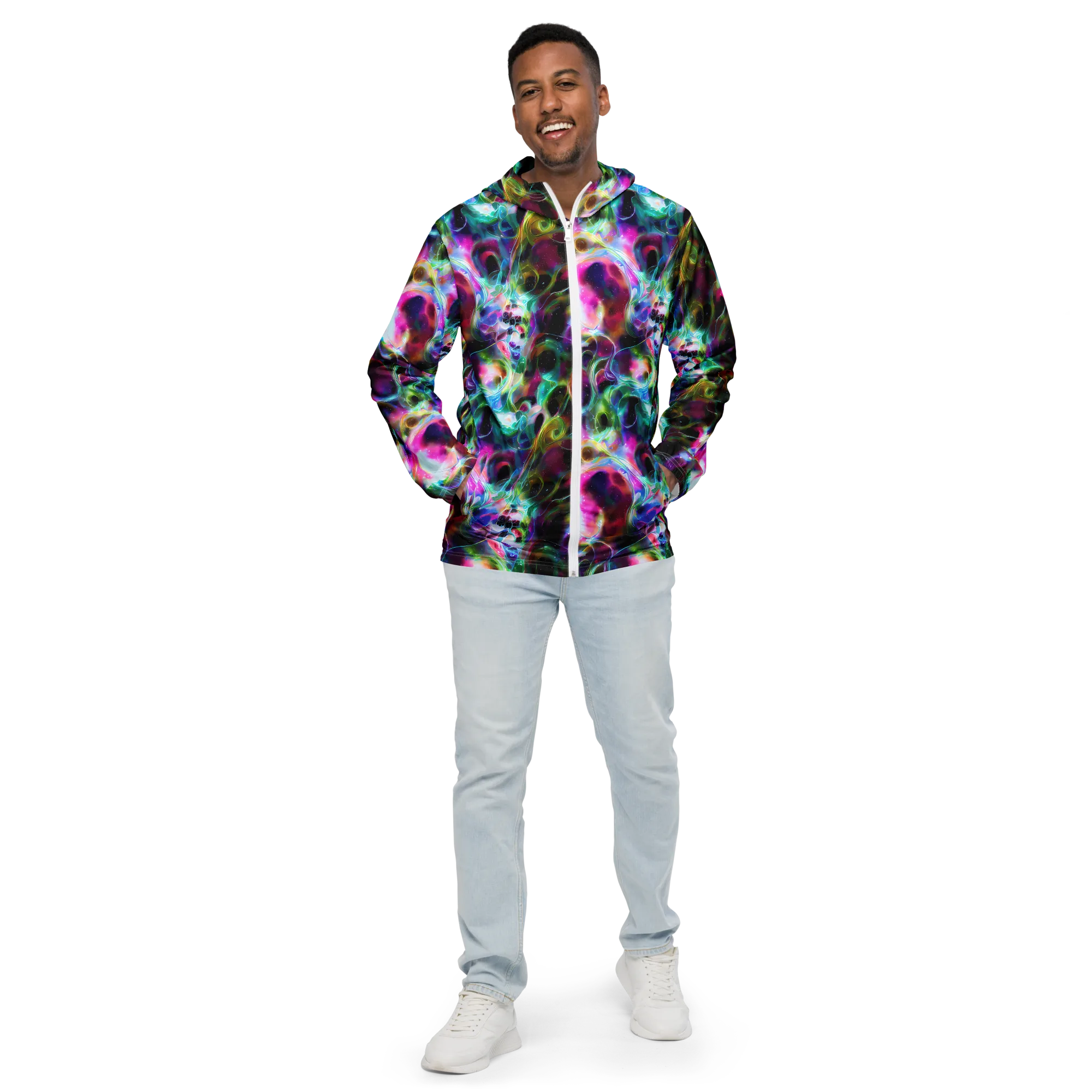 Starfire Marble on Men's Windbreaker — Front