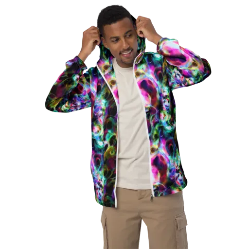 Starfire Marble on a Men's Windbreaker