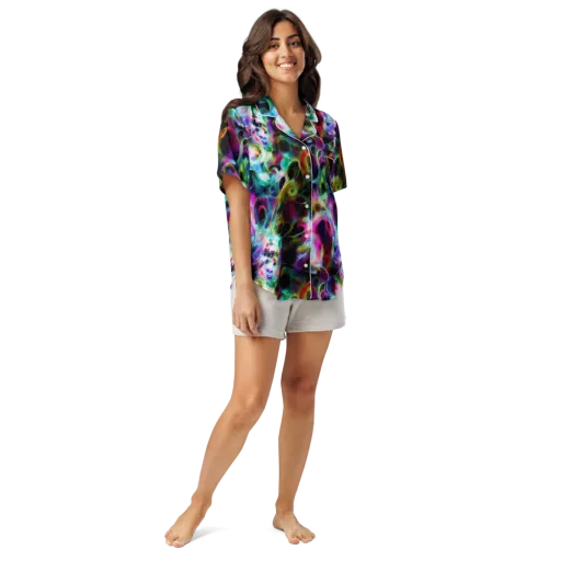 Starfire Marble on a Women's Short Sleeve Pajama Top