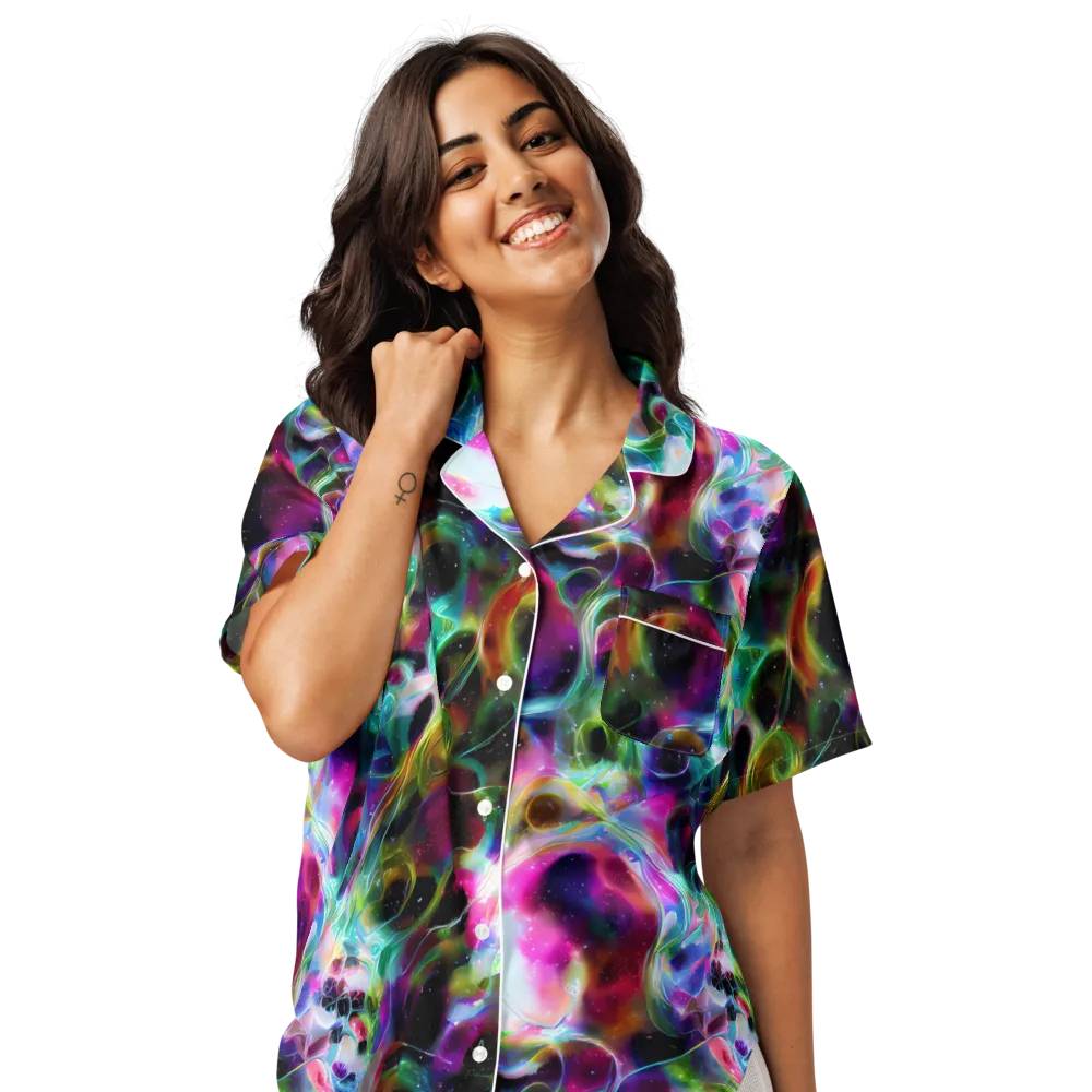 Starfire Marble on Women's Short Sleeve Pajama Top — Front