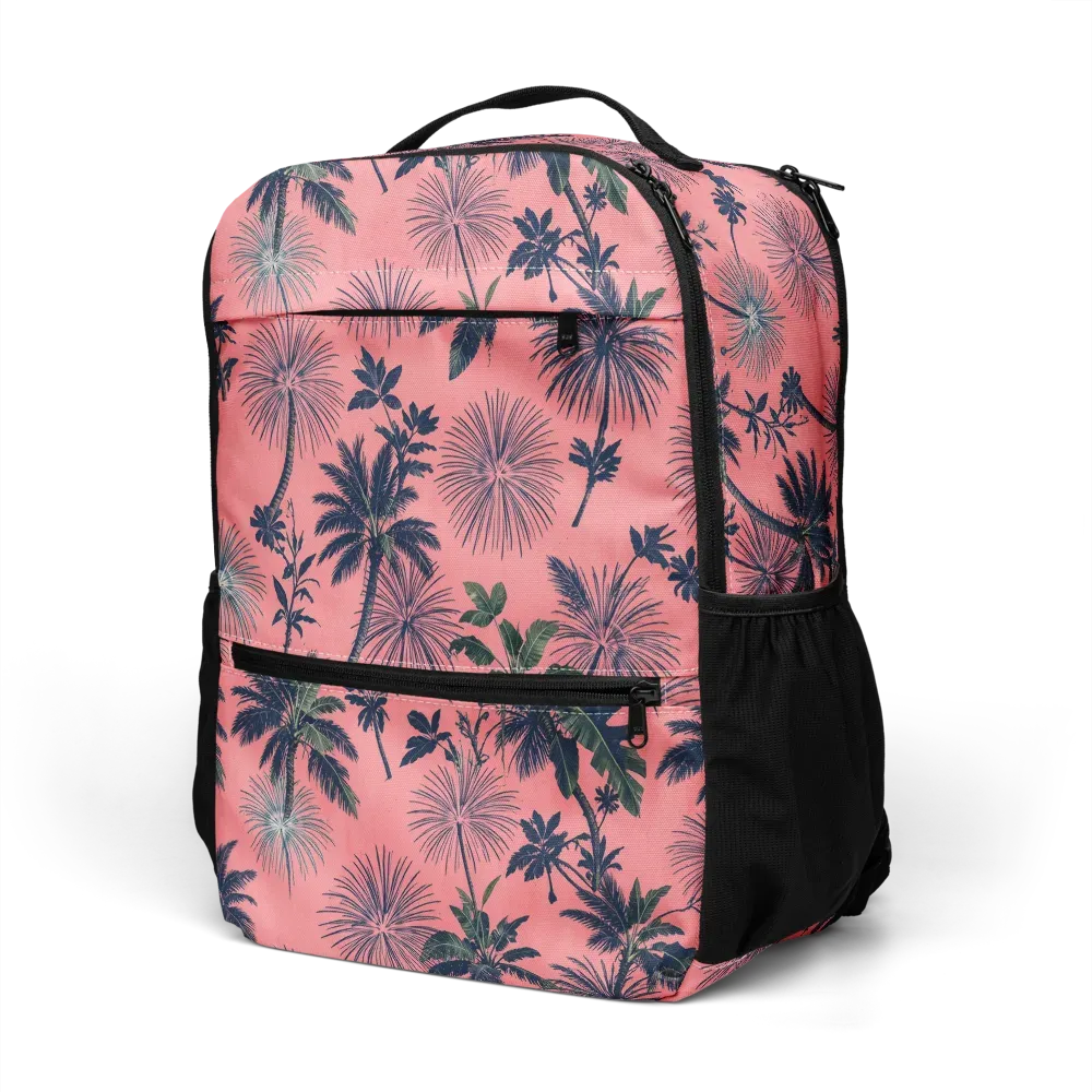 Coral Reverie on Utility Backpack — Left Front