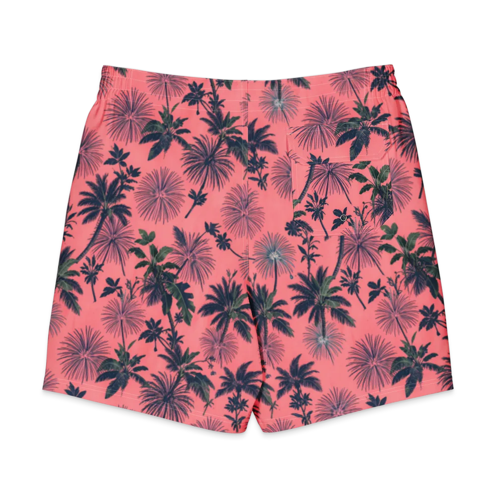Coral Reverie on Men's Board Shorts — Back