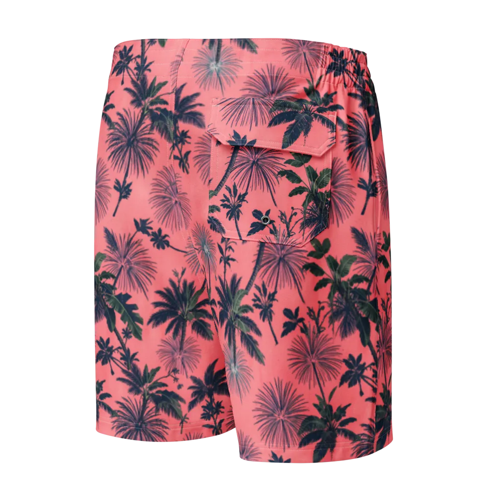 Coral Reverie on Men's Board Shorts — Back