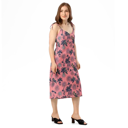Coral Reverie on a Slip Dress