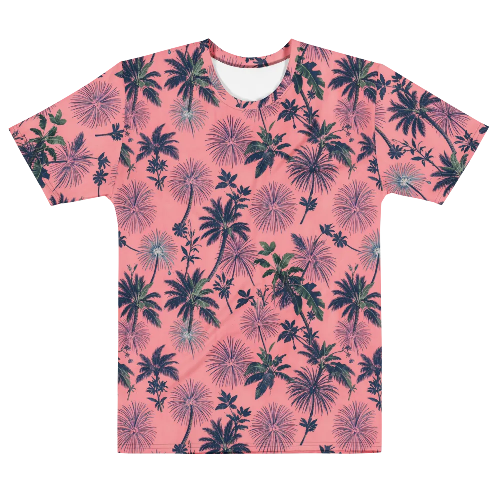 Coral Reverie on Men's Cotton Crew Neck T-Shirt — Front