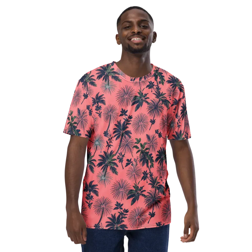Coral Reverie on Men's Crew Neck T-Shirt — Front