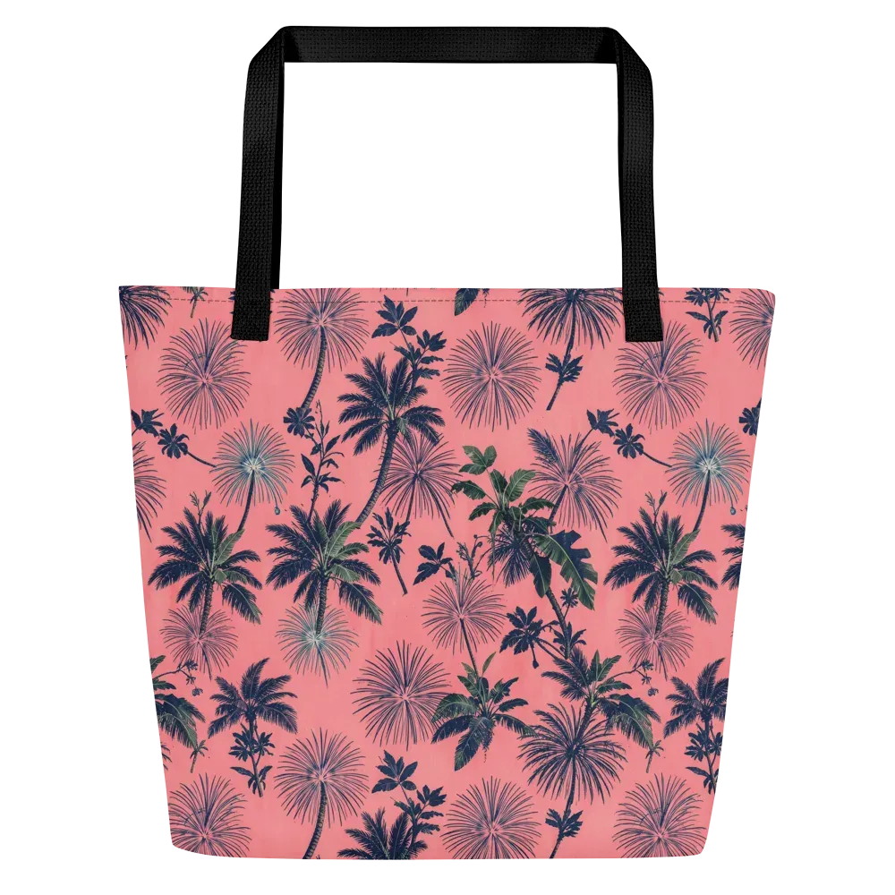 Coral Reverie on Large Tote Bag W/ Pocket — Front