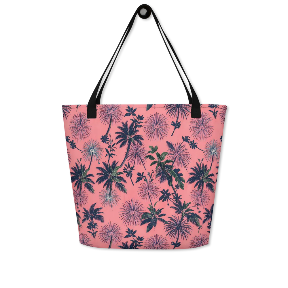 Coral Reverie on Large Tote Bag W/ Pocket — Front