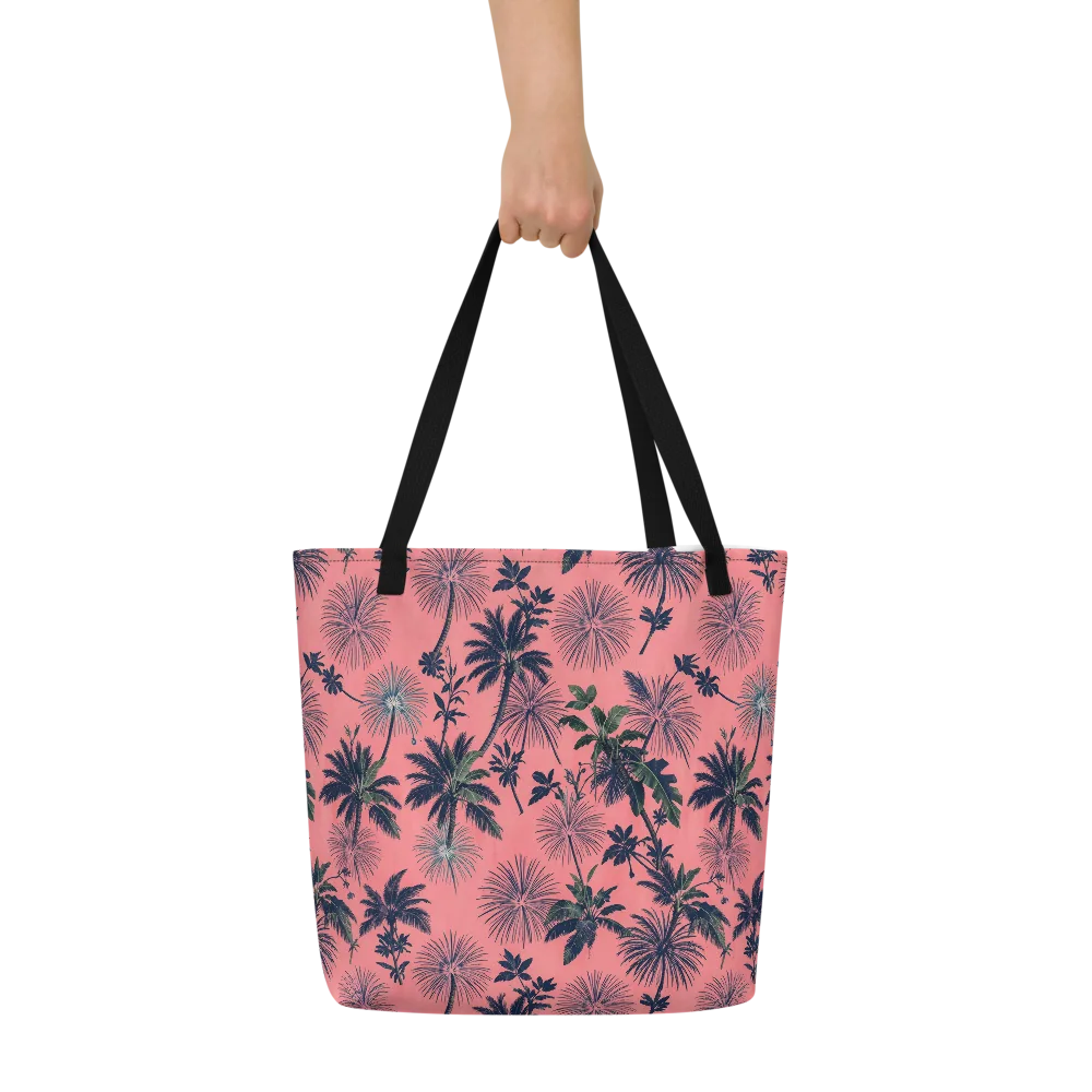 Coral Reverie on Large Tote Bag W/ Pocket — Front