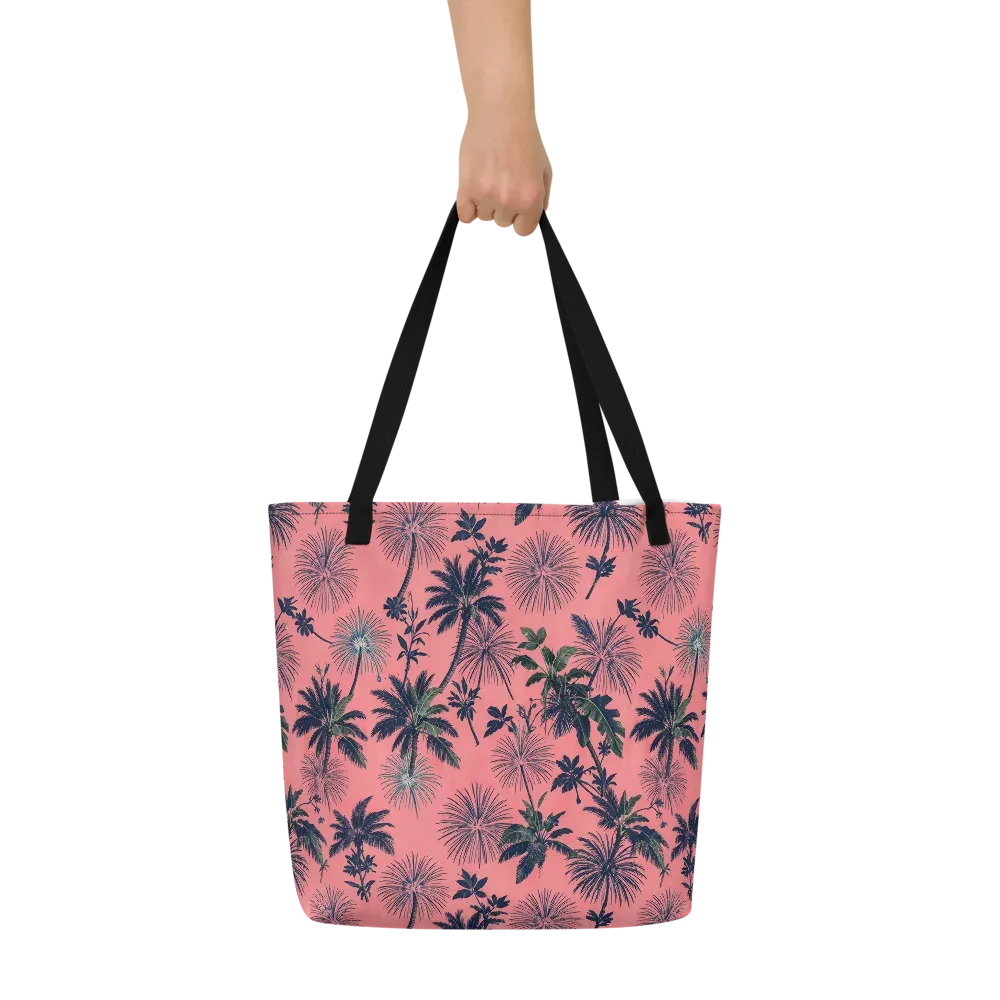 Coral Reverie on Large Tote Bag W/ Pocket — Front