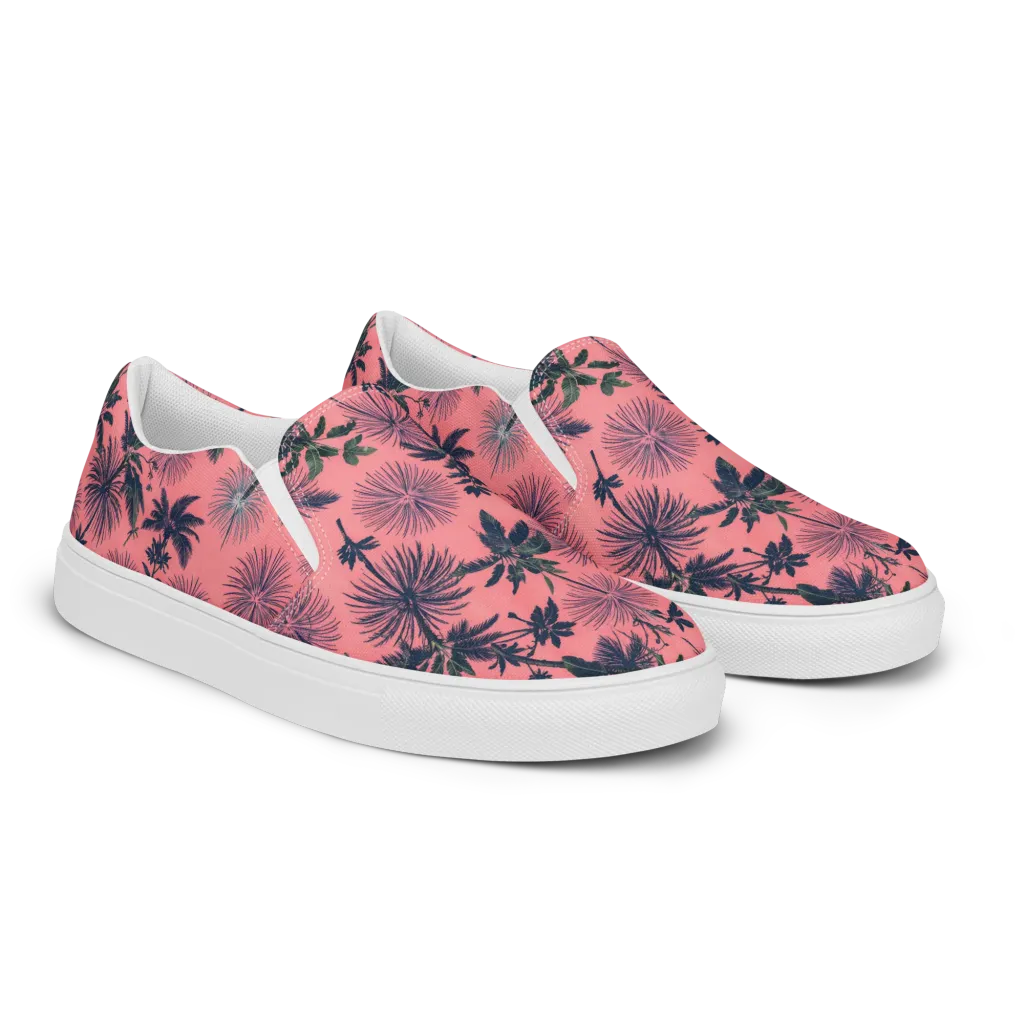 Coral Reverie on Women's Slip-On Canvas Shoes — Right Front