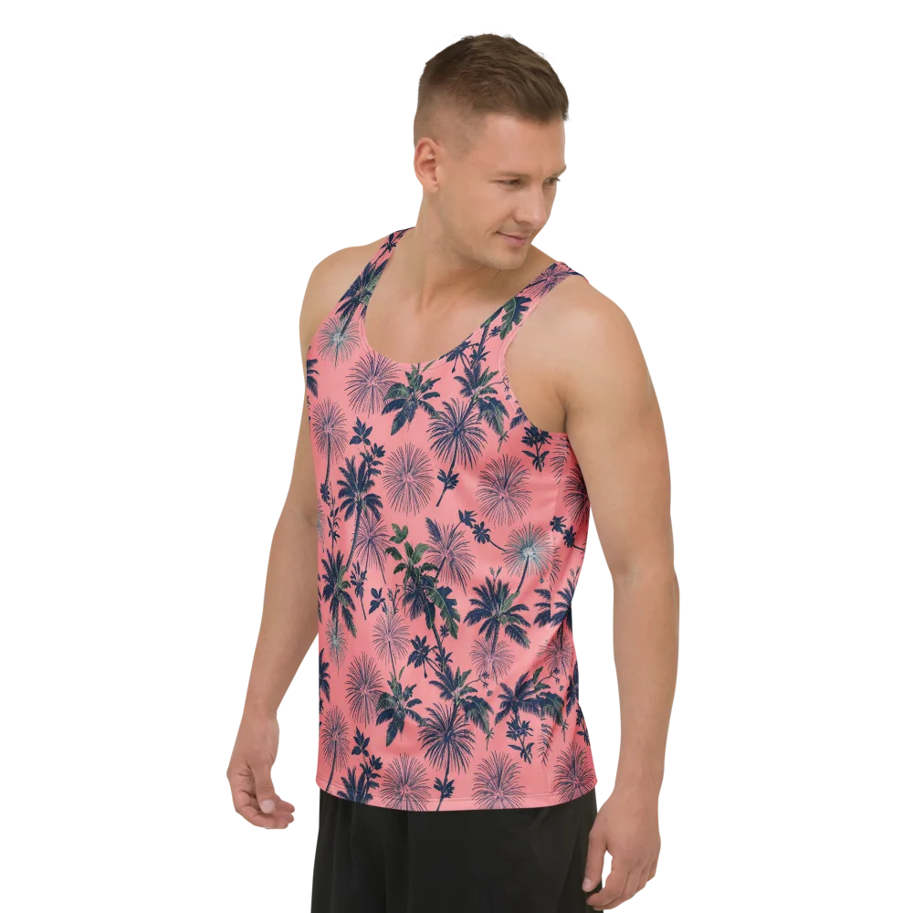 Coral Reverie on Men's Tank Top — Left Front