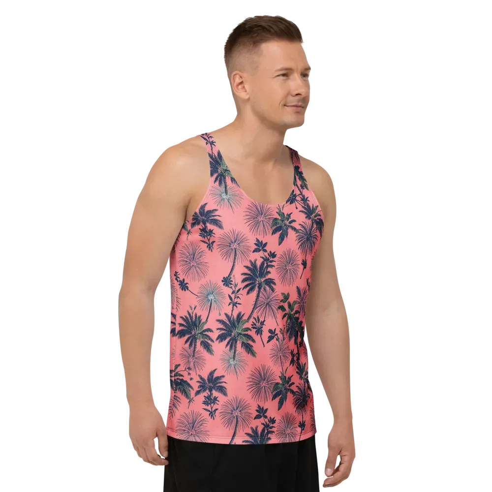 Coral Reverie on Men's Tank Top — Right Front
