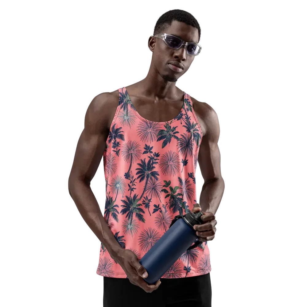 Coral Reverie on Men's Tank Top — Front