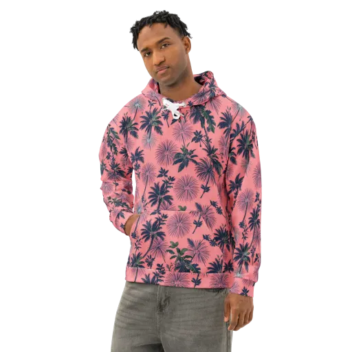 Coral Reverie on a Cotton Hoodie