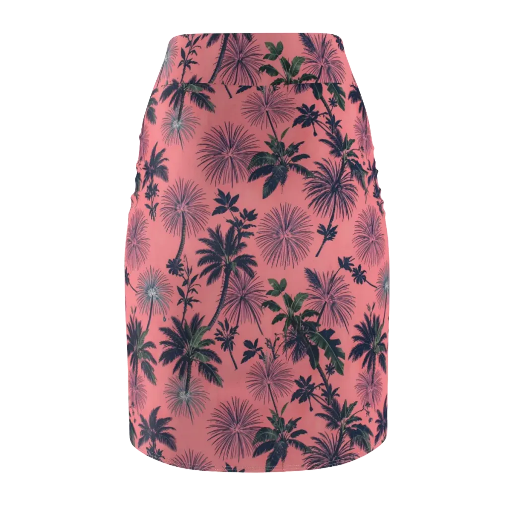 Coral Reverie on Pencil Skirt — Back