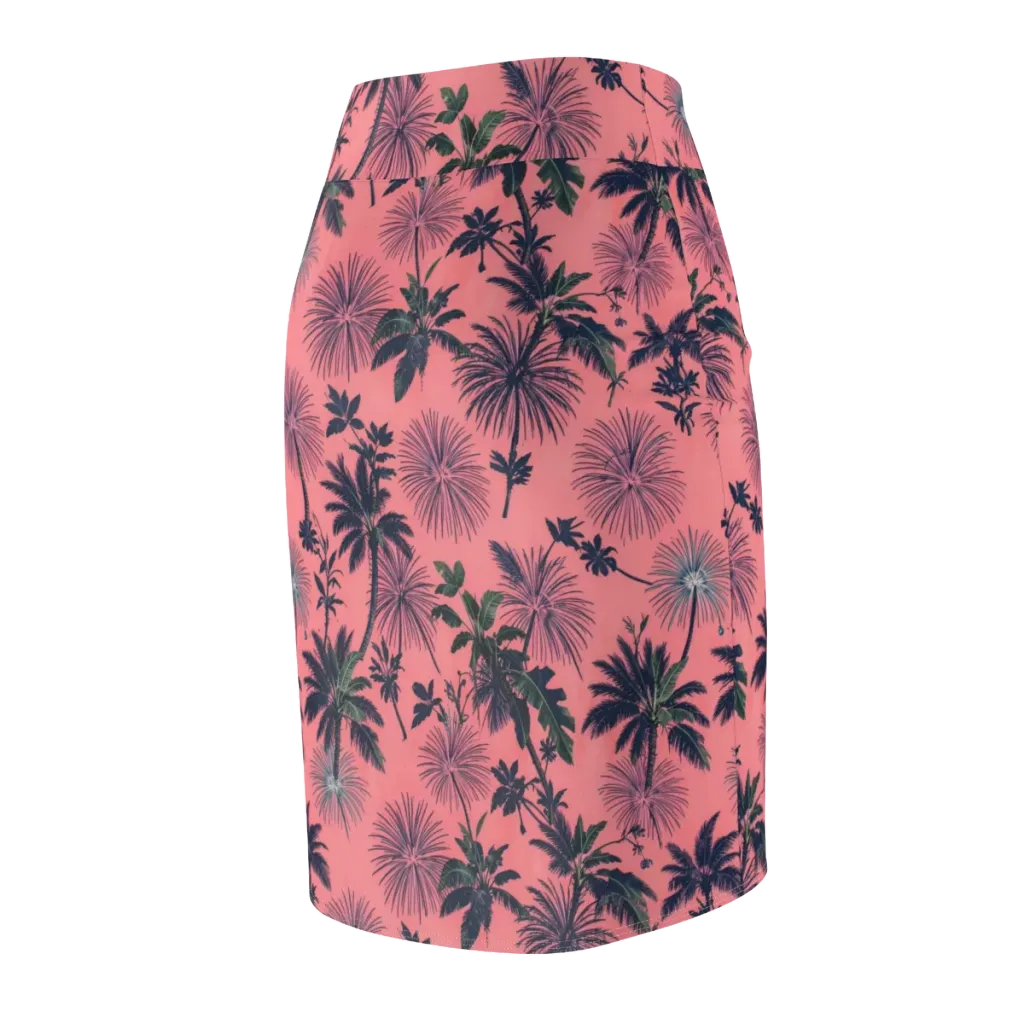 Coral Reverie on Pencil Skirt — Back Side
