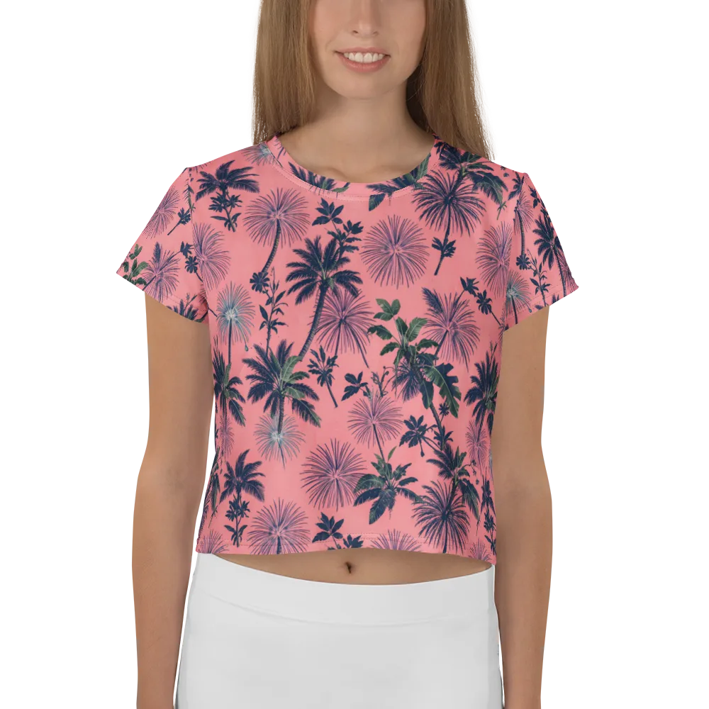 Coral Reverie on Crop Tee — Front