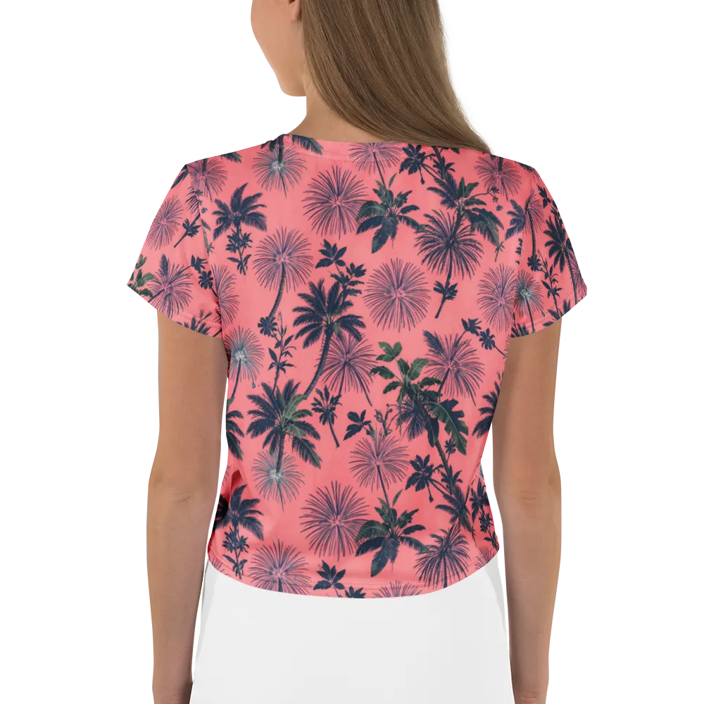 Coral Reverie on Crop Tee — Back