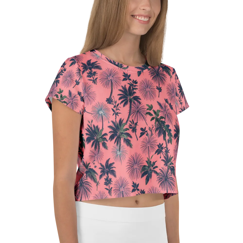 Coral Reverie on Crop Tee — Right