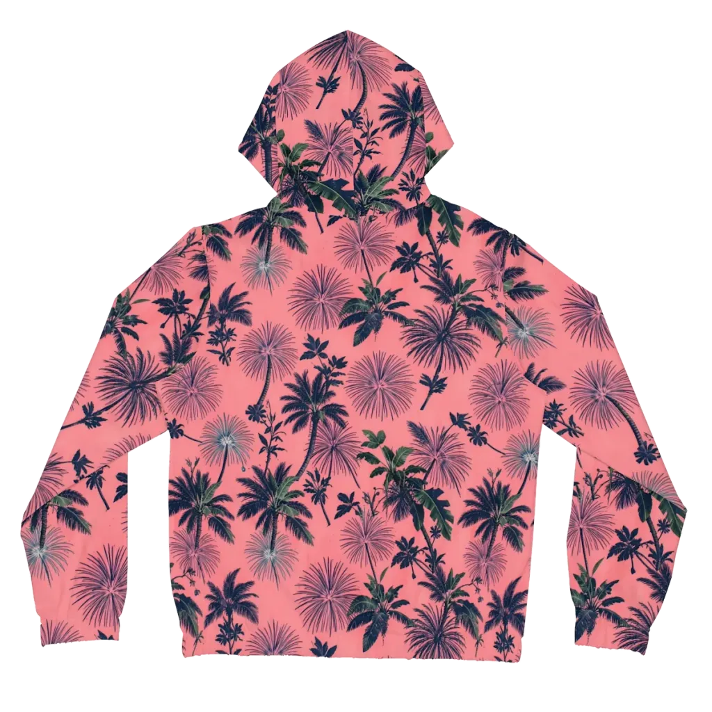 Coral Reverie on Women's Full-Zip Hoodie — Back