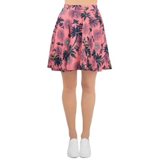 Coral Reverie on a Skater Skirt