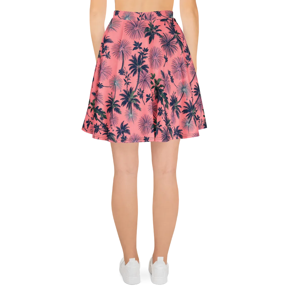 Coral Reverie on Skater Skirt — Back