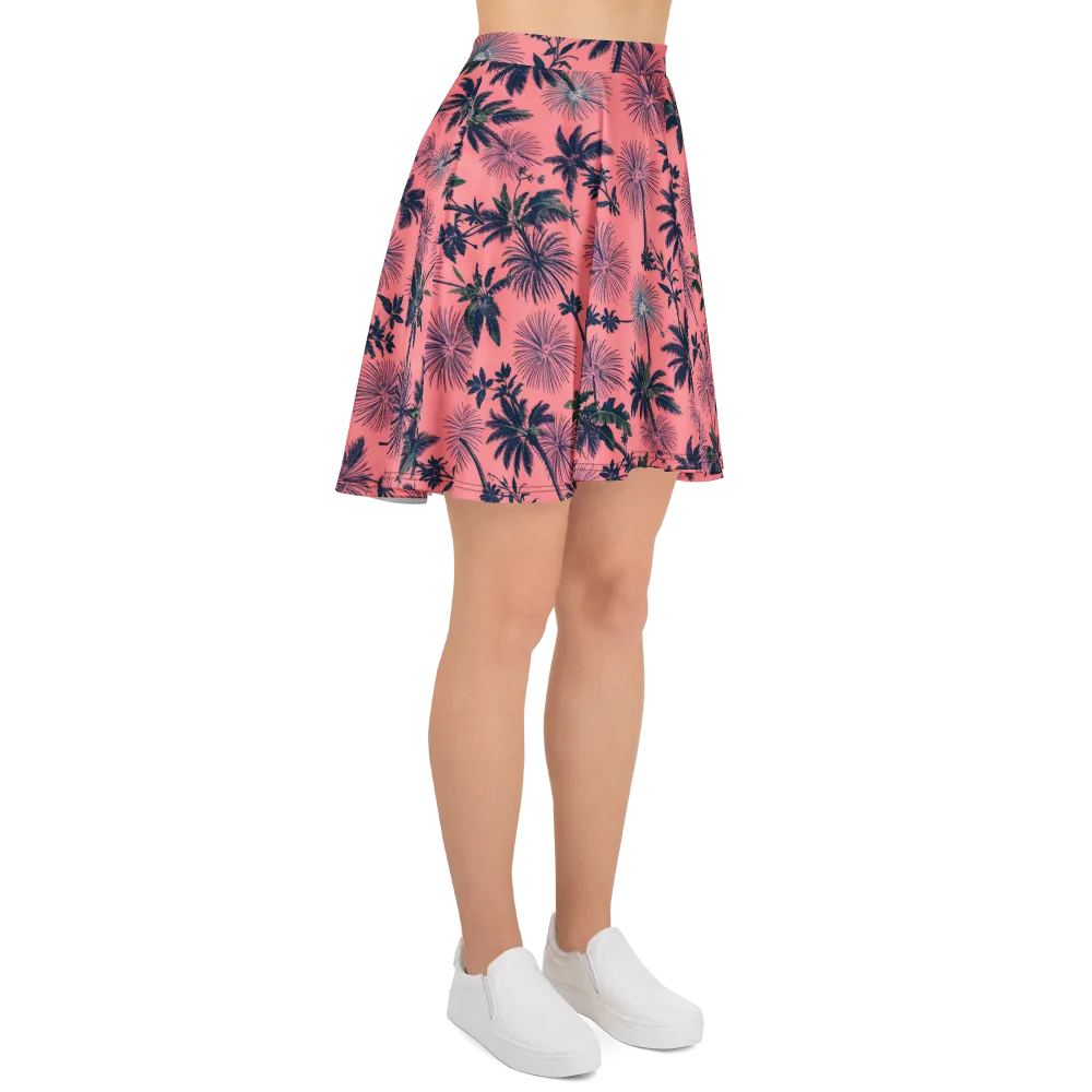 Coral Reverie on Skater Skirt — Right