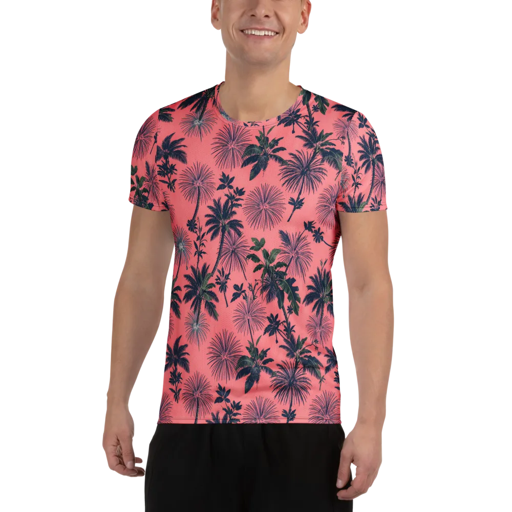 Coral Reverie on Men's Athletic T-Shirt — Front