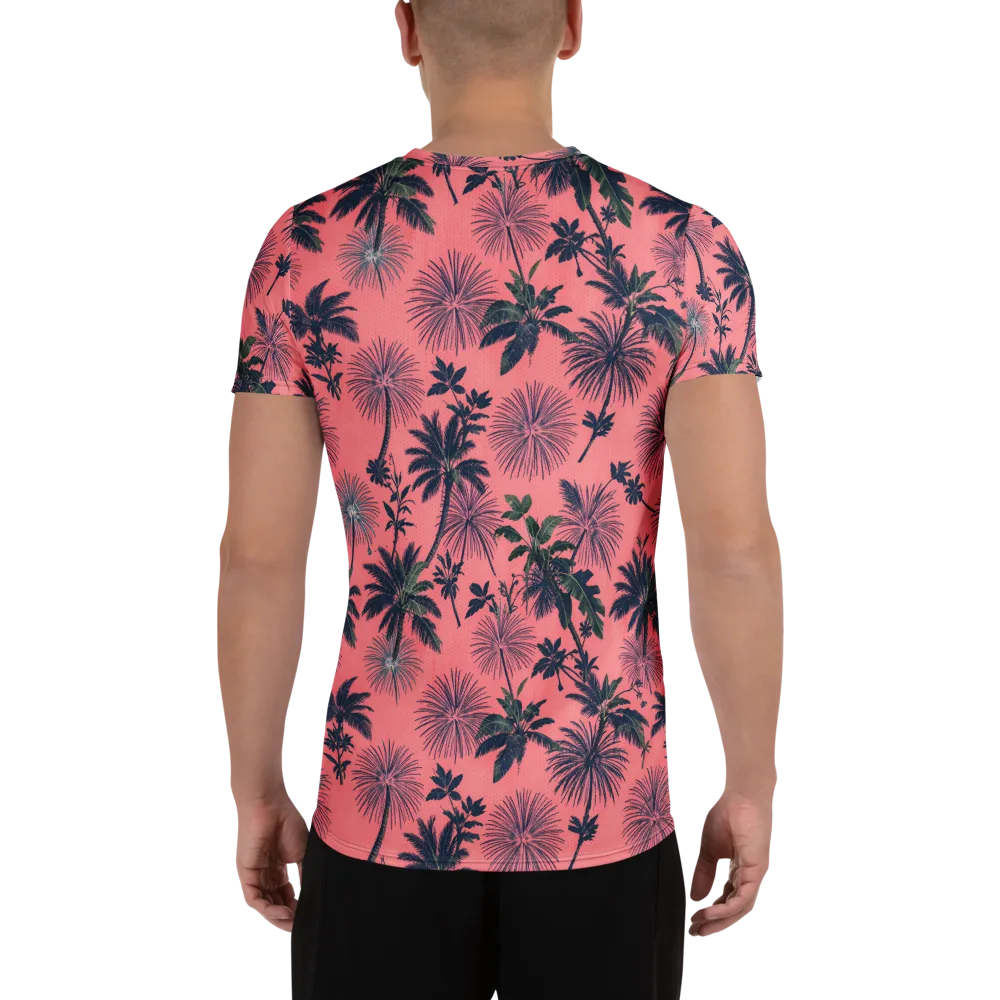 Coral Reverie on Men's Athletic T-Shirt — Back