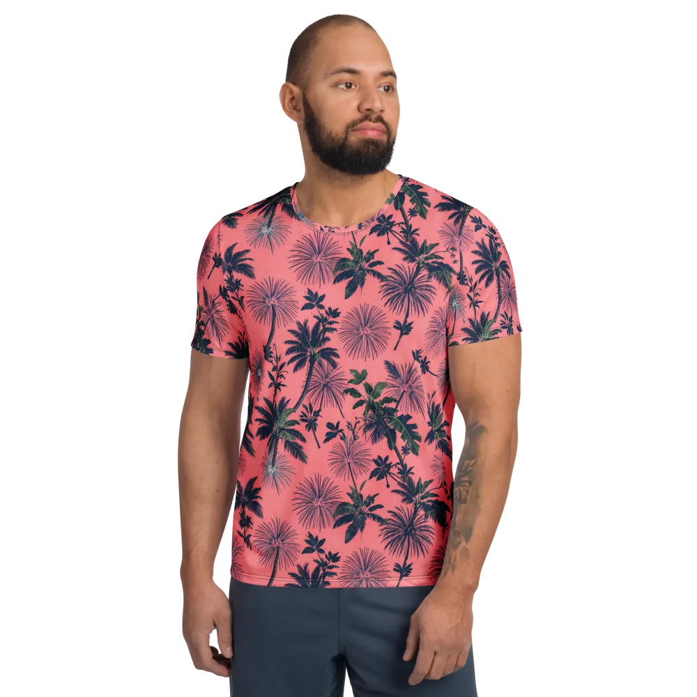 Coral Reverie on Men's Athletic T-Shirt — Front