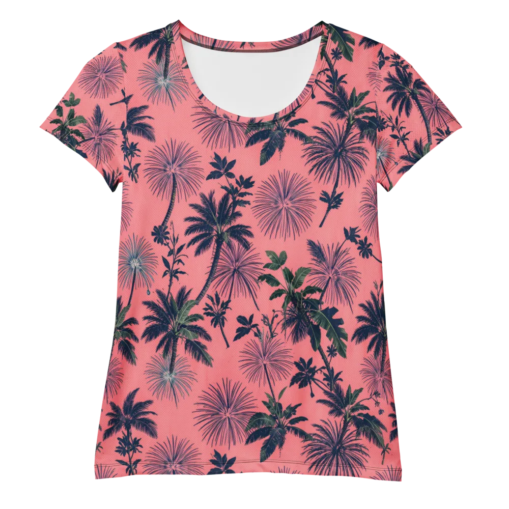 Coral Reverie on Women's Athletic T-Shirt — Front