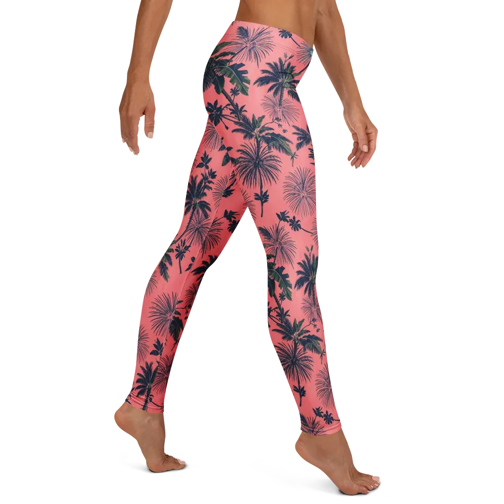 Coral Reverie on Leggings — Right