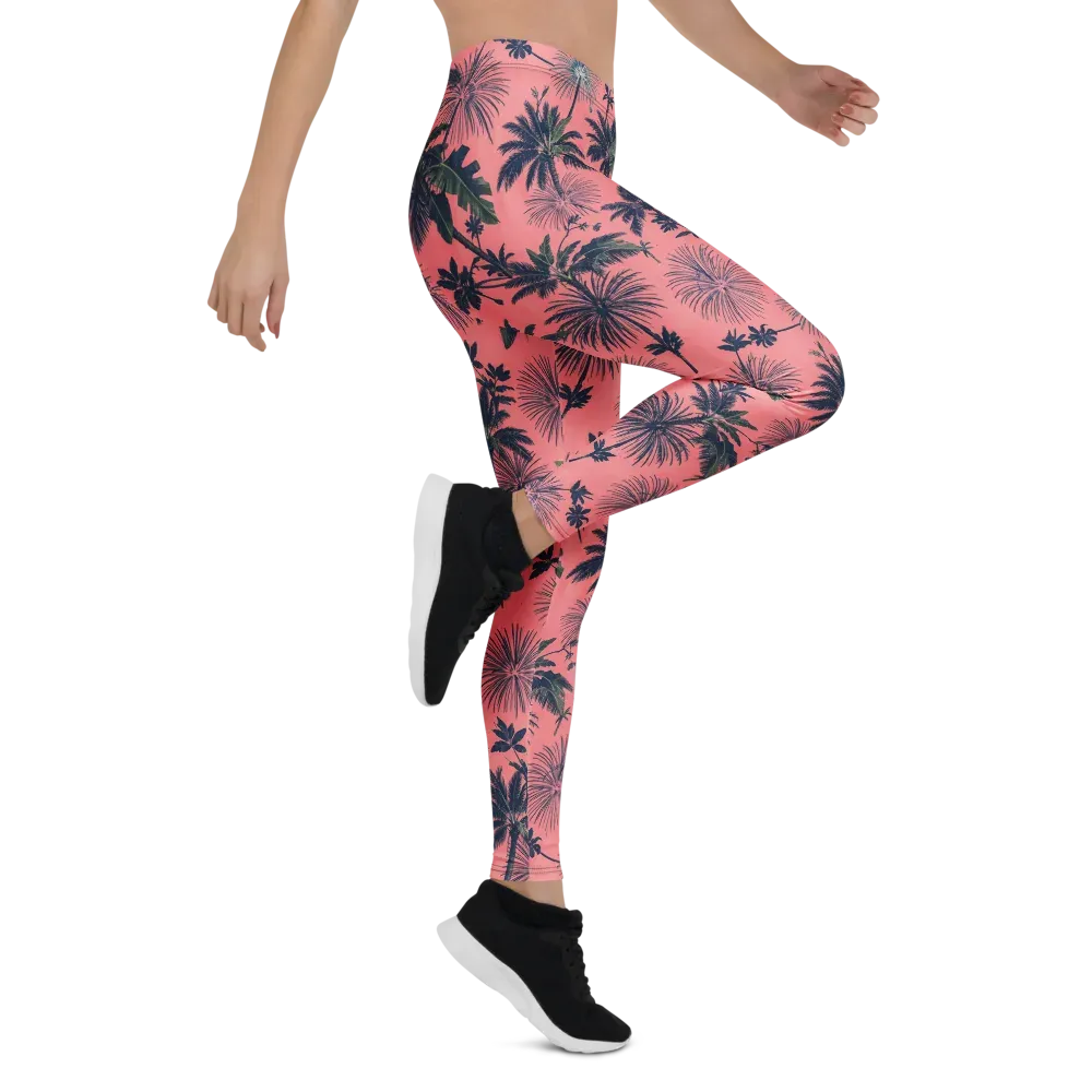 Coral Reverie on Leggings — Right
