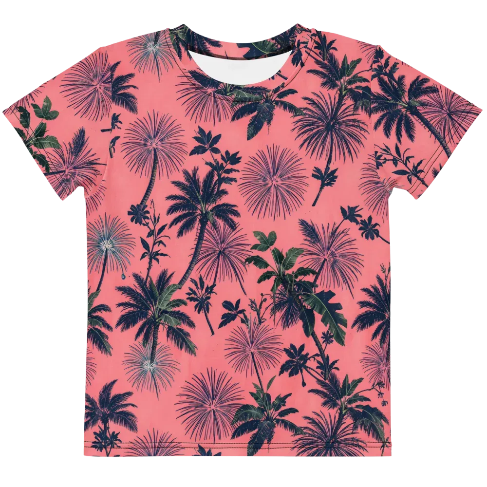 Coral Reverie on Kids Crew Neck T-Shirt — Front