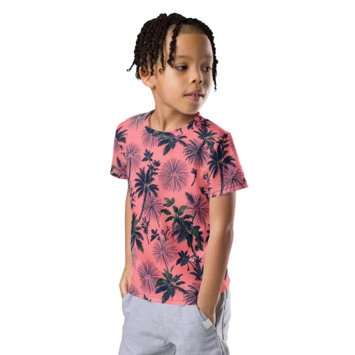 Coral Reverie on a Kids Crew Neck T-Shirt