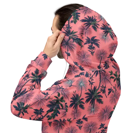 Coral Reverie on a Hoodie