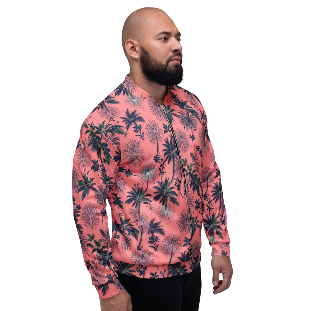 Coral Reverie on Bomber Jacket — Right