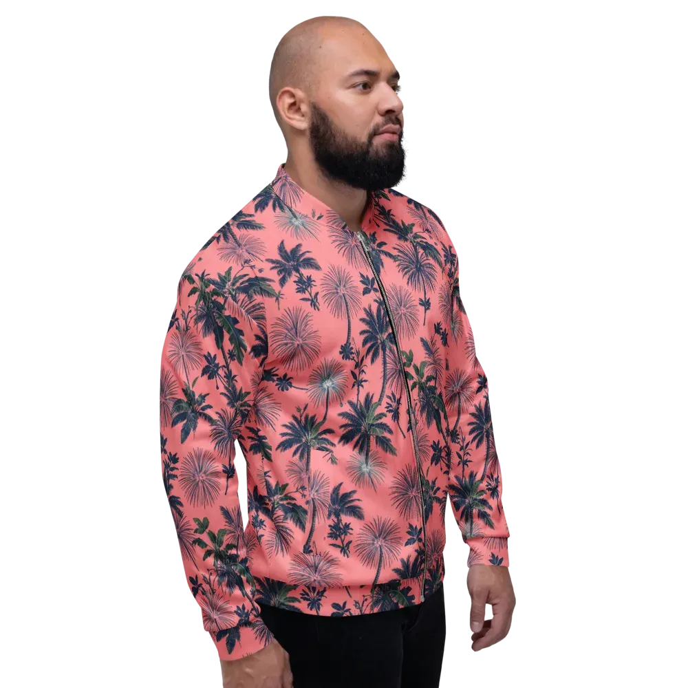 Coral Reverie on Bomber Jacket — Right