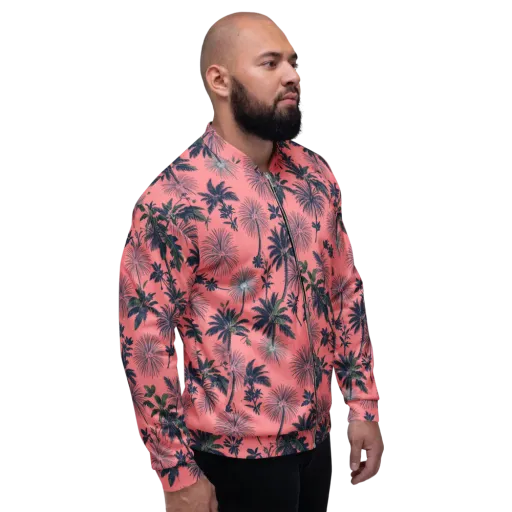 Coral Reverie on a Bomber Jacket