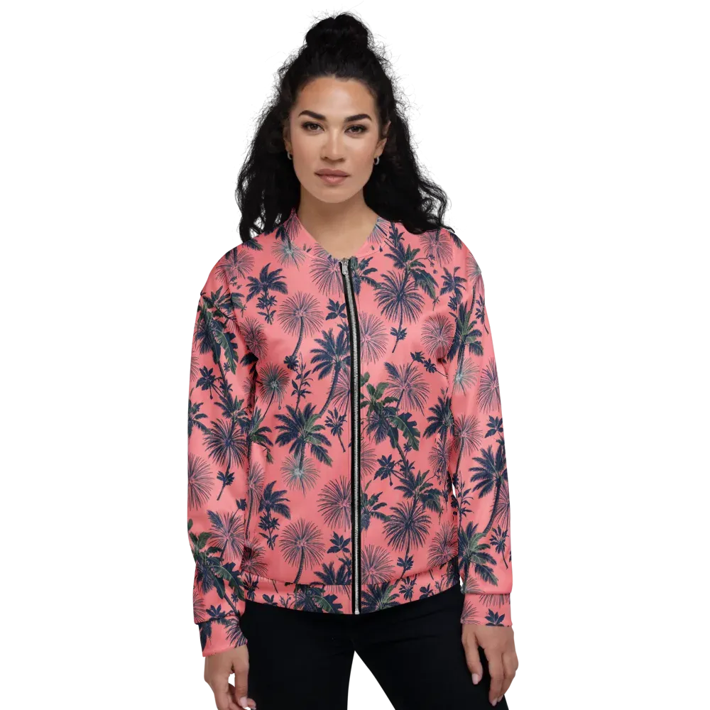 Coral Reverie on Bomber Jacket — Front