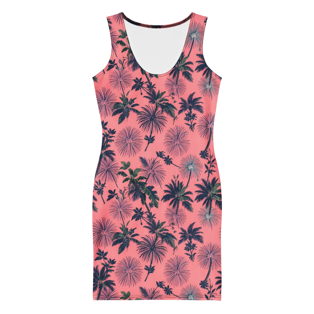 Coral Reverie on Bodycon Dress — Front