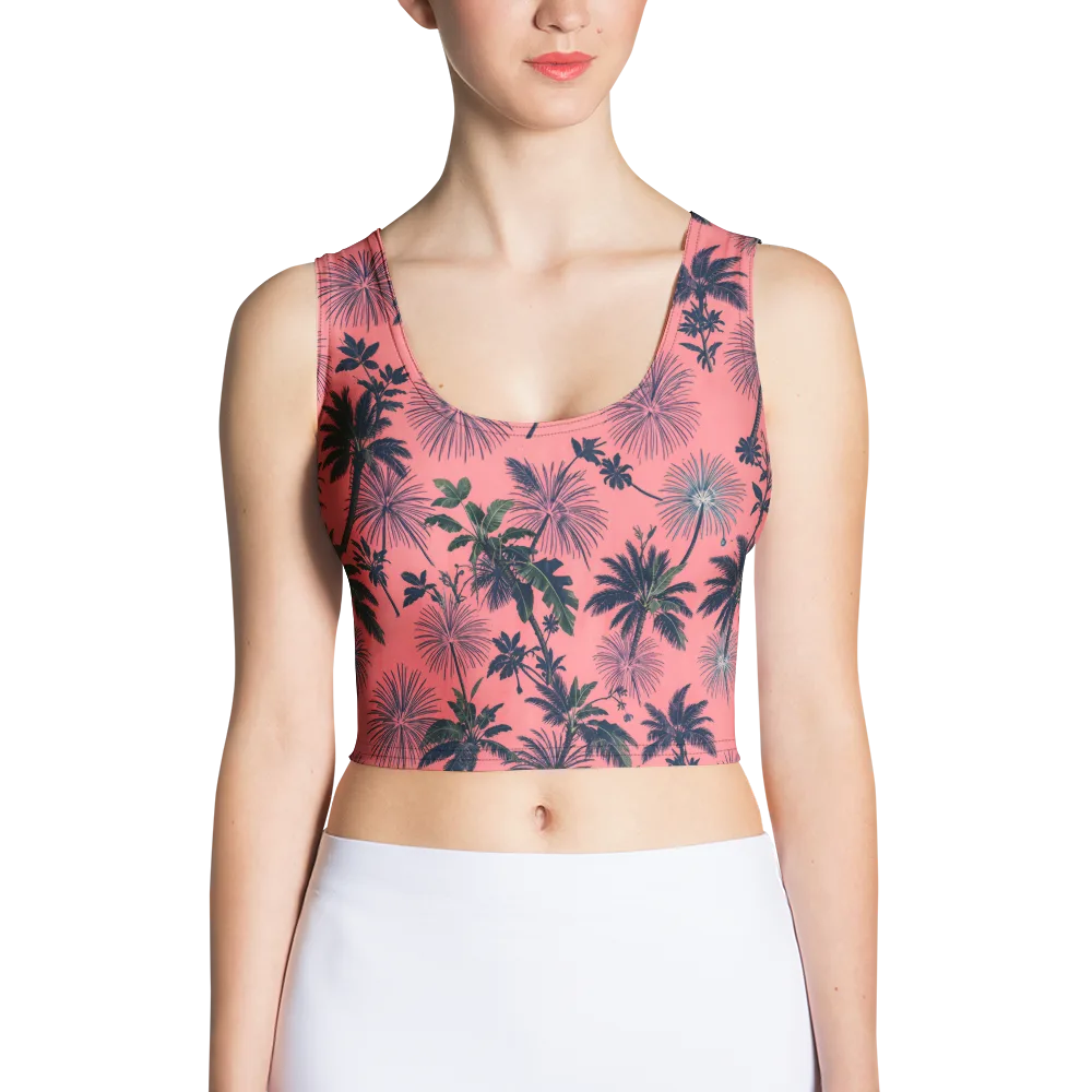 Coral Reverie on Crop Top — Front