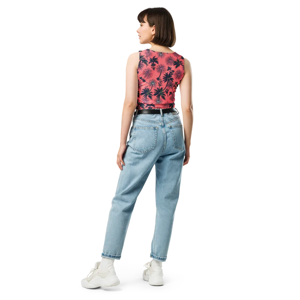 Coral Reverie on Crop Top — Back