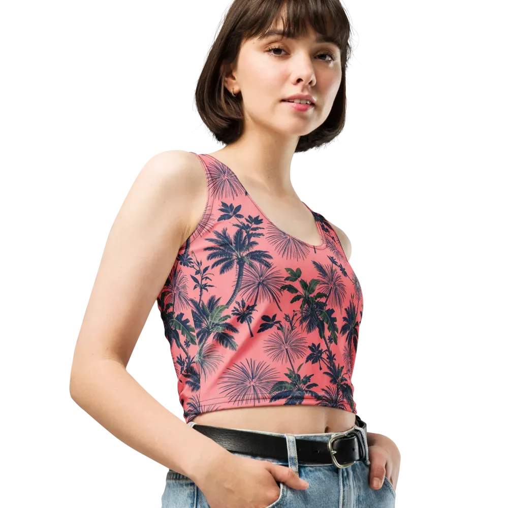 Coral Reverie on Crop Top — Right Front