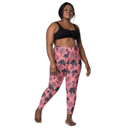 Coral Reverie on a Leggings with Pockets