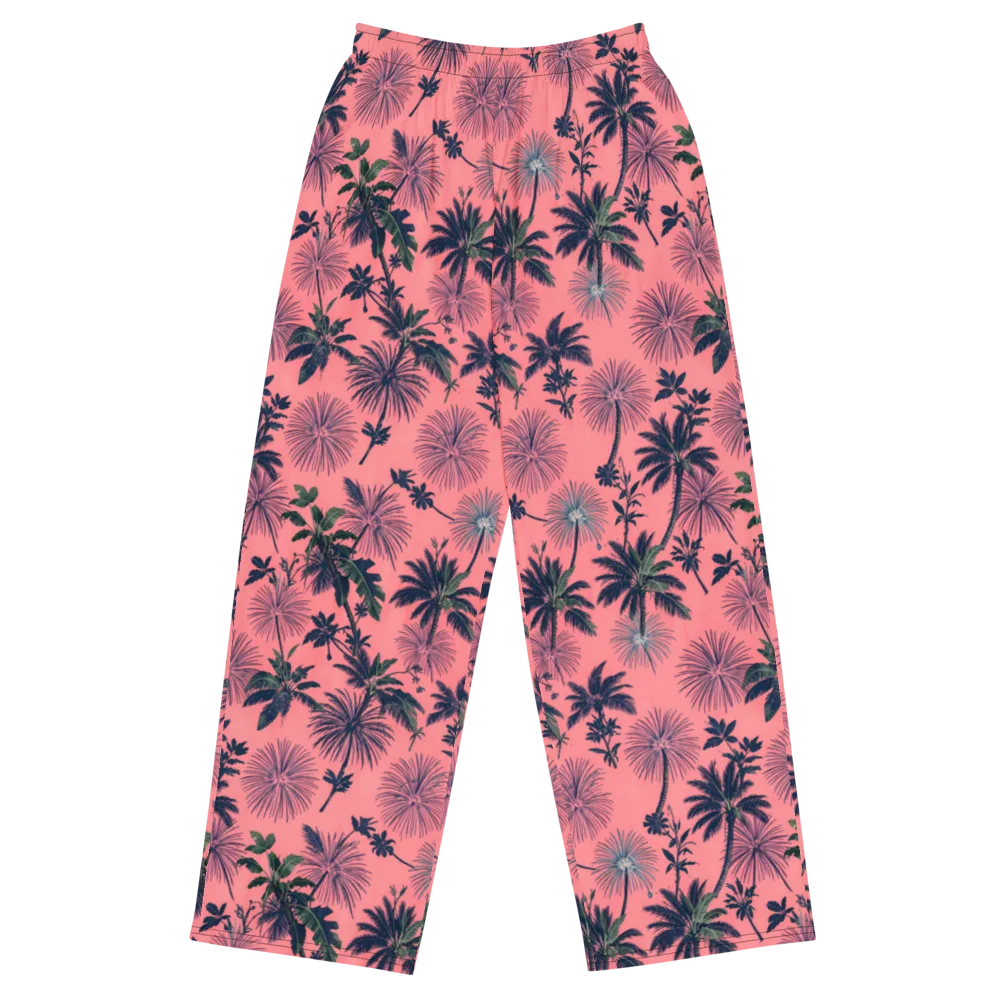 Coral Reverie on Wide-Leg Pants — Front