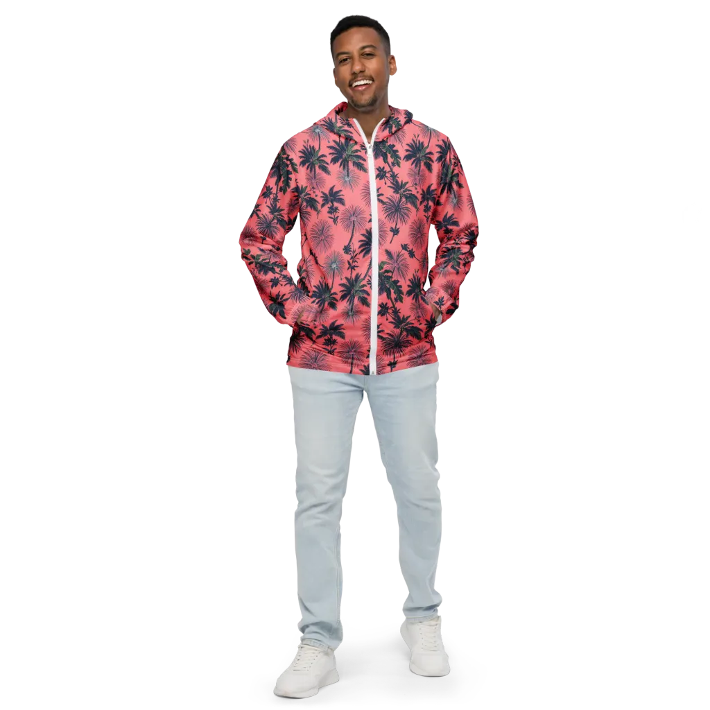 Coral Reverie on Men's Windbreaker — Front